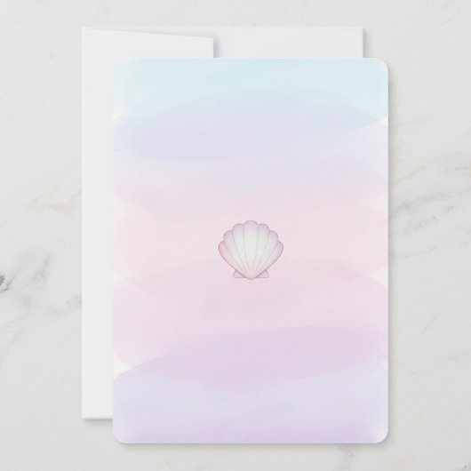 Under The Sea Mermaid Invitation 招待状 (裏面)