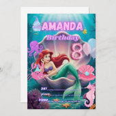 Under the sea Mermaid Invitation 招待状 (正面/裏面)