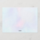 Under the Sea Mermaid Purple 5th Birthday Photo 招待状 (裏面)