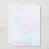 Under the Sea Mermaid Sea Purple Girl 1st Birthday サンキューカード (裏面)