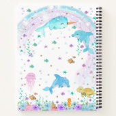 Under the Sea Notebook - Dolphin, Narwhal ノートブック (裏面)