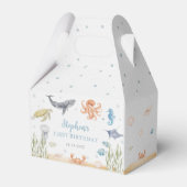 Under The Sea Ocean Animals 1st Birthday フェイバーボックス (裏面サイド)