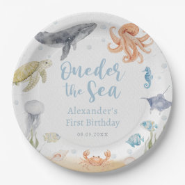 Under The Sea Ocean Animals 1st Birthday ペーパープレート