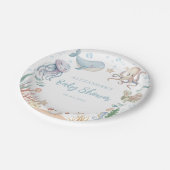Under The Sea Ocean Animals Baby Shower ペーパープレート (アングル)