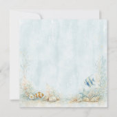 Under the Sea Ocean Animals Beach Birthday 招待状 (裏面)