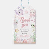 Under The Sea Ocean Animals Birthday ギフトタグ (正面)