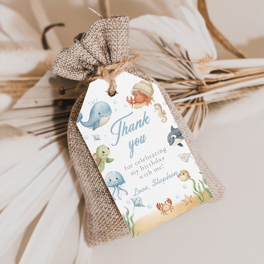 Under The Sea Ocean Animals Birthday ギフトタグ