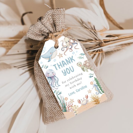 Under The Sea Ocean Animals Birthday ギフトタグ