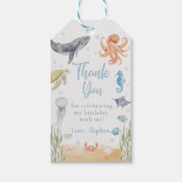 Under The Sea Ocean Animals Birthday ギフトタグ