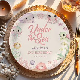 Under The Sea Ocean Animals Birthday  ペーパープレート