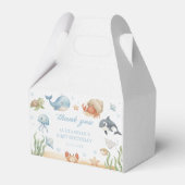 Under The Sea Ocean Animals Birthday Favor Boxes フェイバーボックス (裏面サイド)