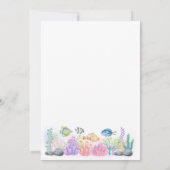 Under the Sea Ocean Animals Birthday Party 招待状 (裏面)