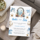 Under the sea ocean animals boy Baby Shower 招待状