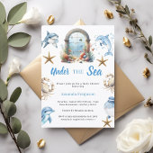 Under the sea ocean animals boy Baby Shower 招待状