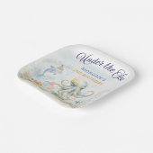 Under the Sea Ocean Animals Octopus Birthday ペーパープレート (傾斜あり)