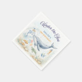 Under the Sea Ocean Animals Whale Birthday スタンダードカクテルナプキン (角)
