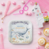 Under the Sea Ocean Animals Whale Birthday ペーパープレート (パーティー)
