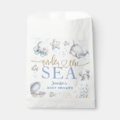 Under The Sea Ocean Baby Shower Boy Blue  フェイバーバッグ (正面)