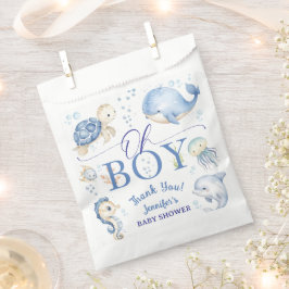 Under The Sea Ocean Baby Shower Boy Blue フェイバーバッグ