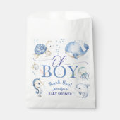 Under The Sea Ocean Baby Shower Boy Blue  フェイバーバッグ (正面)