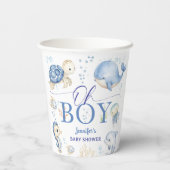 Under The Sea Ocean Baby Shower Boy Blue  紙コップ (裏面)