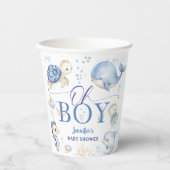 Under The Sea Ocean Baby Shower Boy Blue  紙コップ (正面)