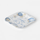 Under The Sea Ocean Baby Shower Boy Dusty Blue ペーパープレート (傾斜あり)