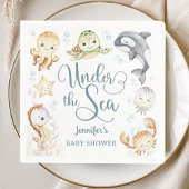 Under The Sea Ocean Baby Shower Gender Neutral  スタンダードカクテルナプキン