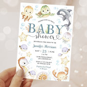 Under The Sea Ocean Baby Shower Gender Neutral  招待状