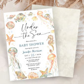 Under The Sea Ocean Baby Shower Gender Neutral 招待状