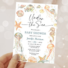 Under The Sea Ocean Baby Shower Gender Neutral 招待状