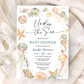 Under The Sea Ocean Baby Shower Gender Neutral 招待状