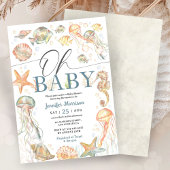 Under The Sea Ocean Baby Shower Gender Neutral 招待状