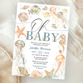 Under The Sea Ocean Baby Shower Gender Neutral 招待状