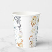 Under The Sea Ocean Baby Shower Gender Neutral 紙コップ (右)