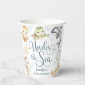 Under The Sea Ocean Baby Shower Gender Neutral 紙コップ (正面)