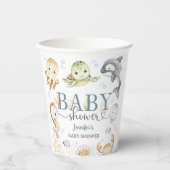 Under The Sea Ocean Baby Shower Gender Neutral 紙コップ (正面)