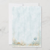 Under the Sea Octopus & Ocean Animals Birthday 招待状 (裏面)