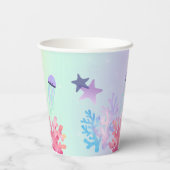 Under the Sea Paper Cups Pink and Purple Birthday 紙コップ (裏面)