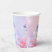 Under the Sea Paper Cups Pink and Purple Birthday 紙コップ (右)
