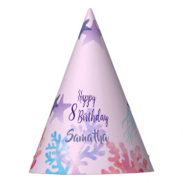 Under the Sea Party Hats  Pink and Purple Birthday パーティーハット
