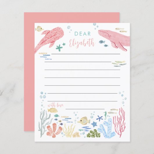 Under The Sea Pink Ocean Animals Time Capsule (正面/裏面)