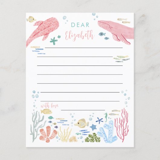 Under The Sea Pink Ocean Animals Time Capsule (正面)