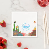 Under the Sea Plants Fish Corals Birthday Party  スタンダードカクテルナプキン (インサイチュ)