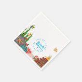 Under the Sea Plants Fish Corals Birthday Party  スタンダードカクテルナプキン (角)