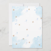 UNder the sea Seashell Baby Shower 招待状 (裏面)