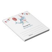 Under the sea Shark birthday time capsule message ノートパッド (アングル)