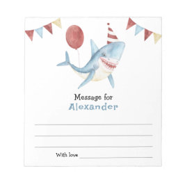 Under the sea Shark birthday time capsule message ノートパッド