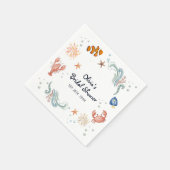 Under the Sea She's a Catch Bridal Shower Cocktail スタンダードカクテルナプキン (角)