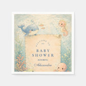 Under the Sea Storybook Baby Shower スタンダードカクテルナプキン (正面)